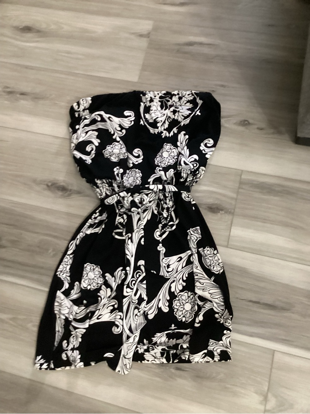 WHBM Strapless Floral Mini Dress
